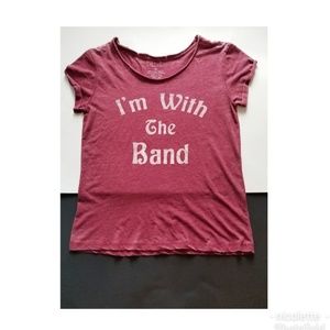 Freeze short sleeve red distressed t-shirt